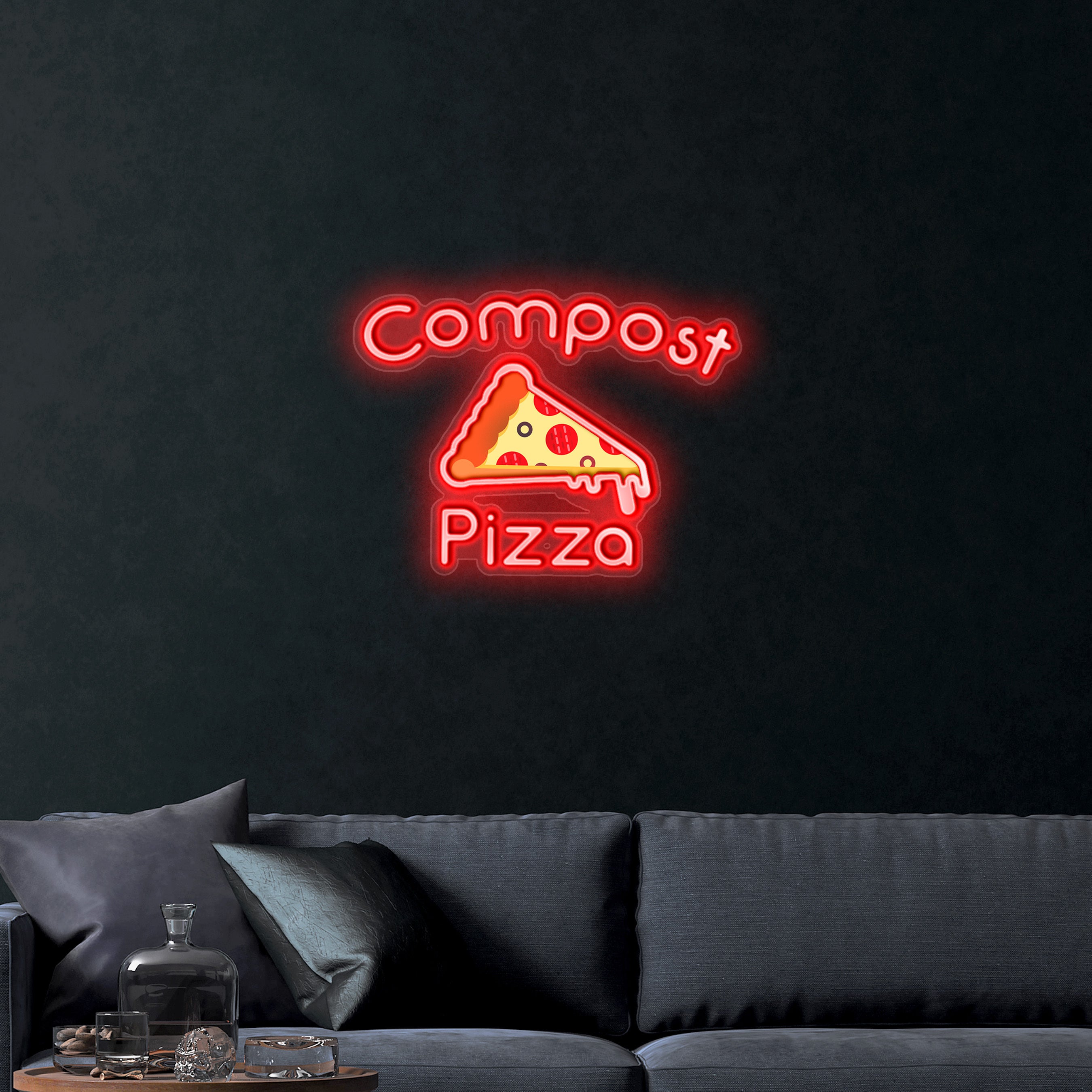 Compost Pizza – Premium Neon Artwork