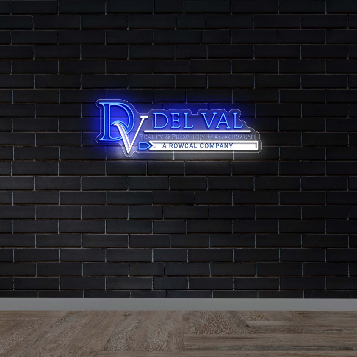 Del Val Realty & Property Management - Premium Neon Artwork