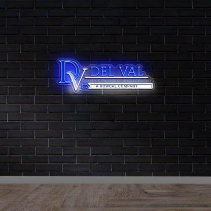 Del Val Realty & Property Management - Premium Neon Artwork