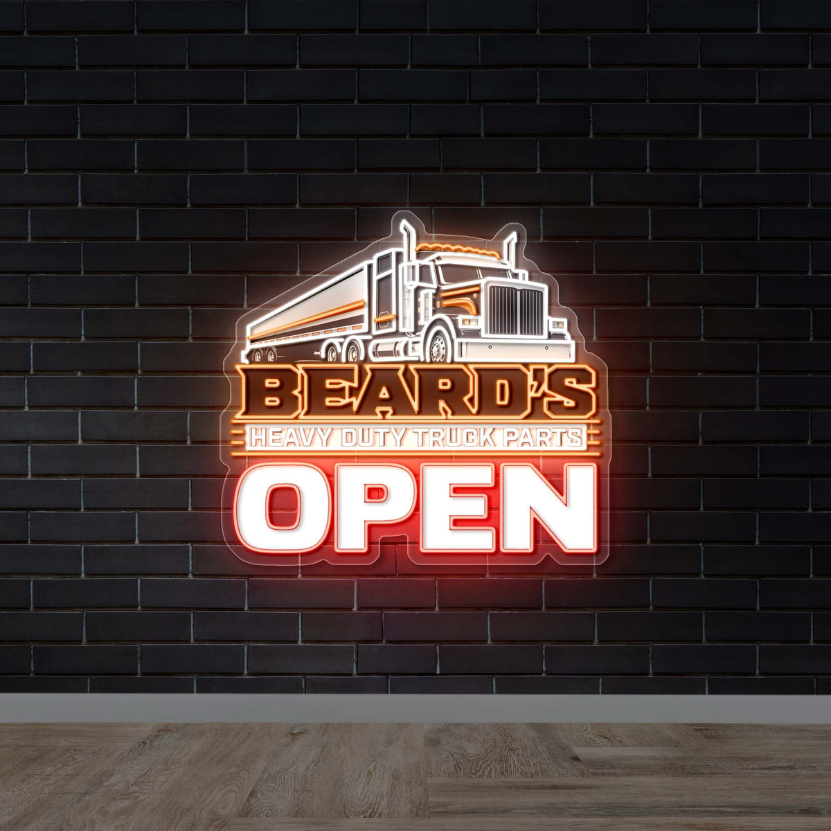 Beard's Heavy Duty Truck Parts - Premium Neon Artwork