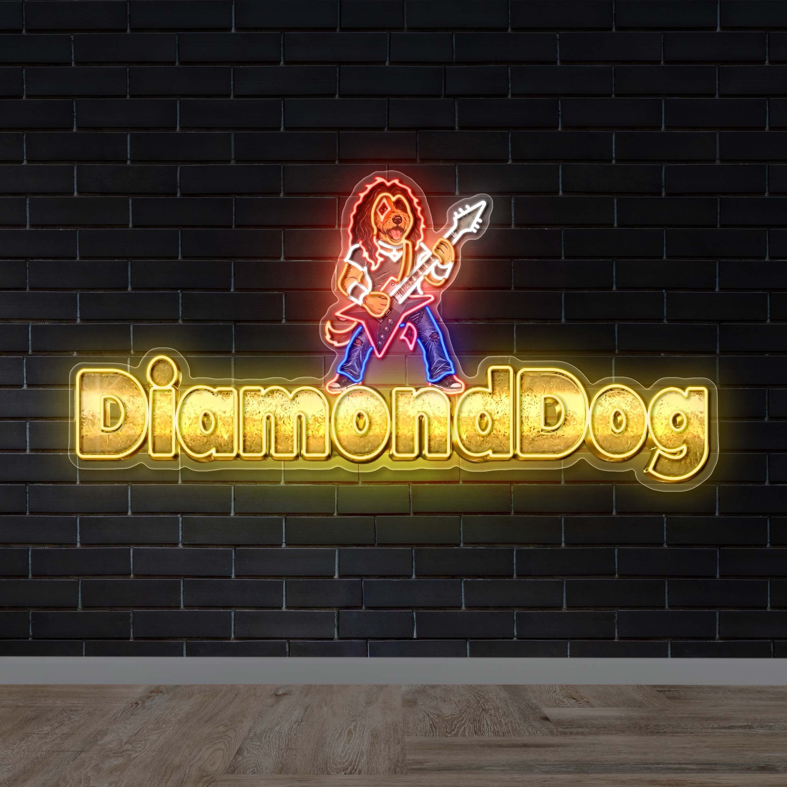 Diamond Dog - Premium Neon Artwork