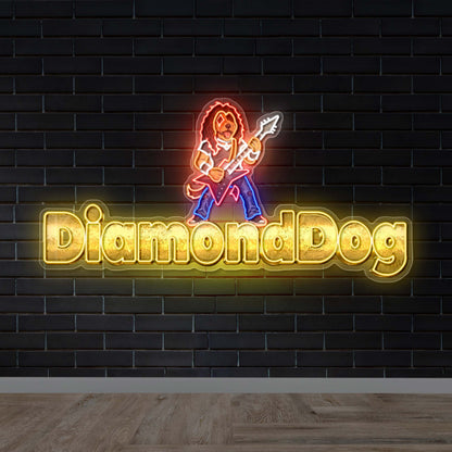 Diamond Dog - Premium Neon Artwork