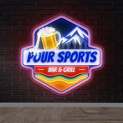 Pour Sports Bar & Grill - Premium Neon Artwork