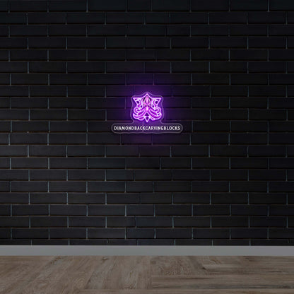 DIAMONDBACKCARVINGBLOCKS - Premium Neon Artwork