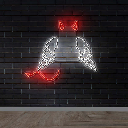The wings + Horns + Tail combo - Premium Neon Artwork