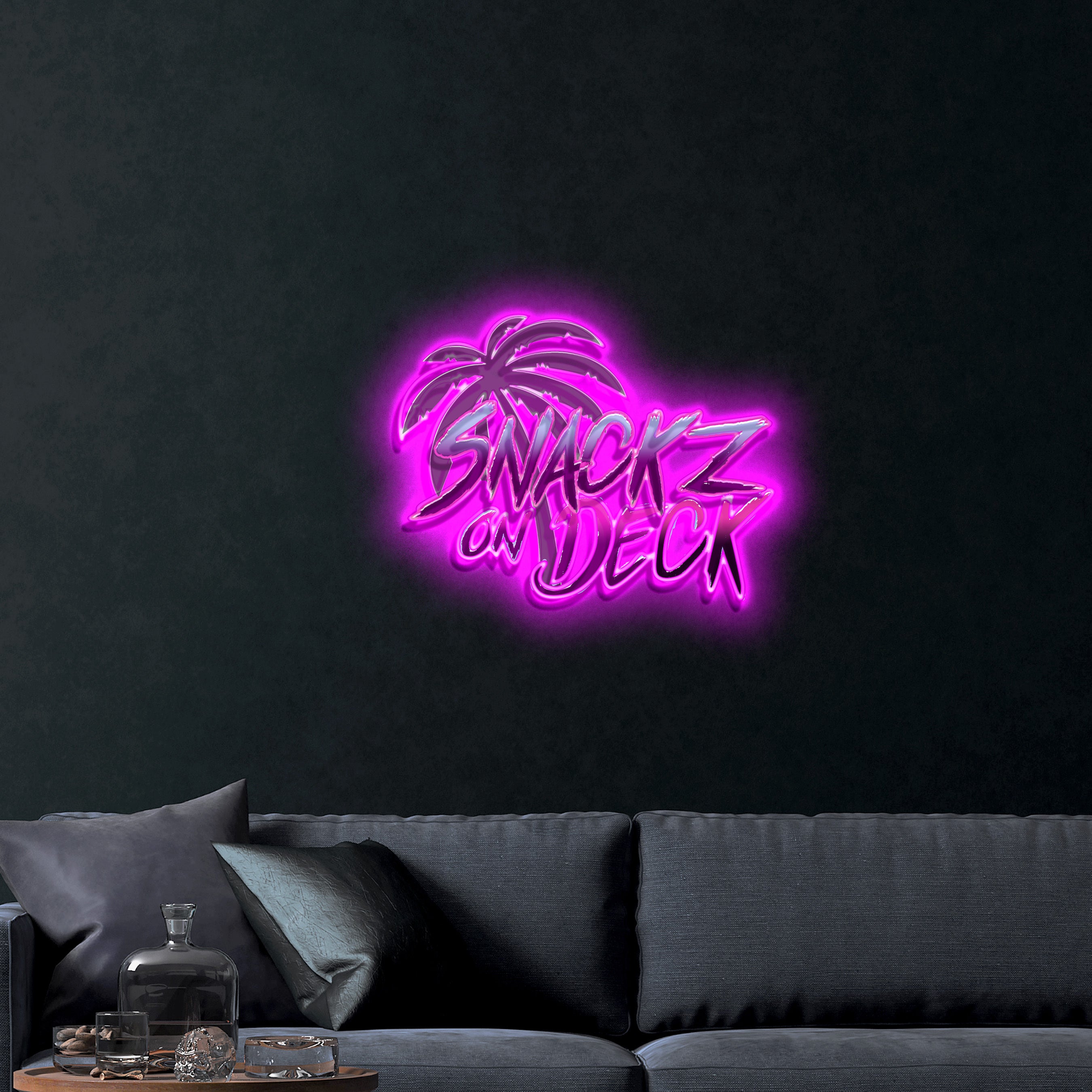 SNACKZ ON DECK – Premium Neon Artwork