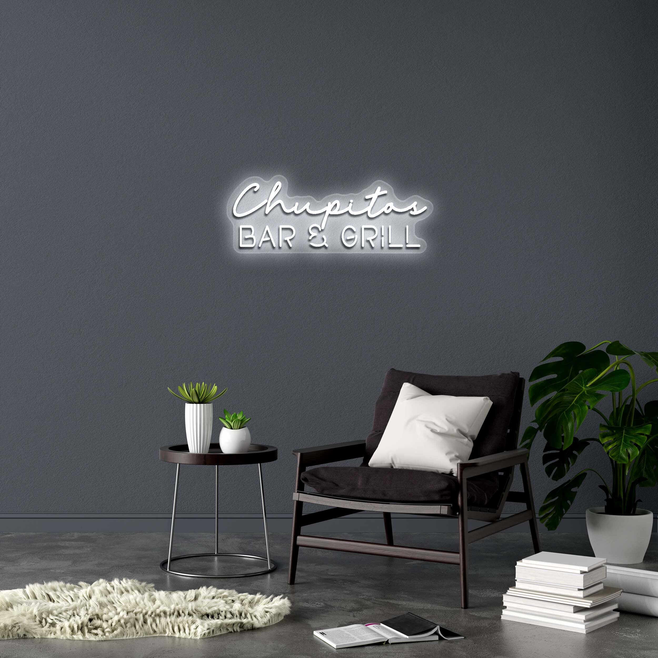 𝓒𝓱𝓾𝓹𝓲𝓽𝓸𝓼 BAR & GRILL - Premium Neon Artwork