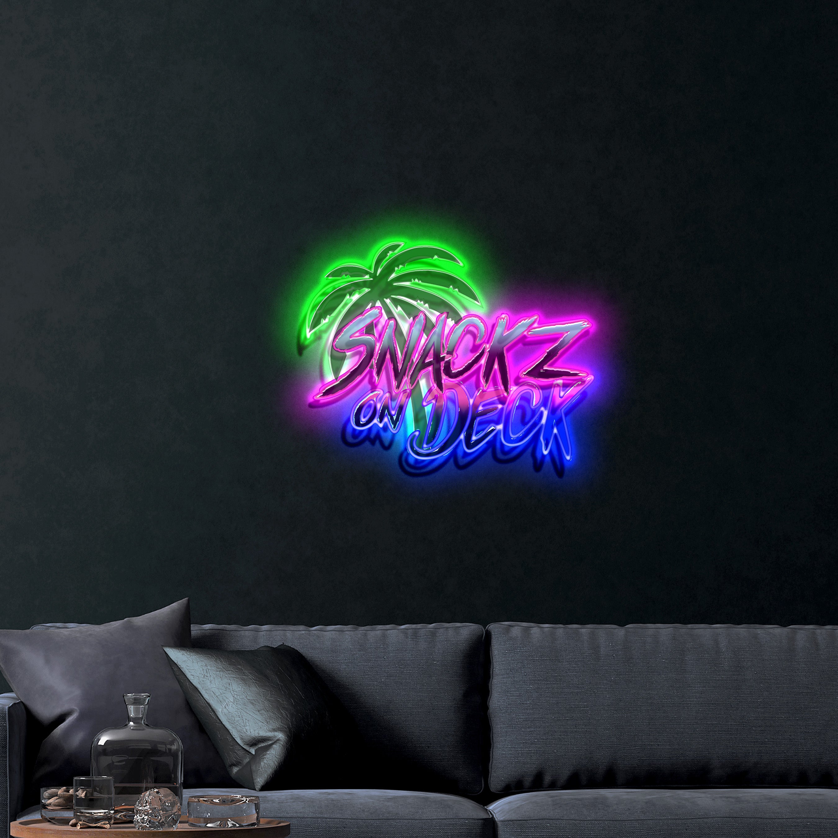 SNACKZ ON DECK – Premium Neon Artwork