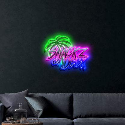 SNACKZ ON DECK – Premium Neon Artwork