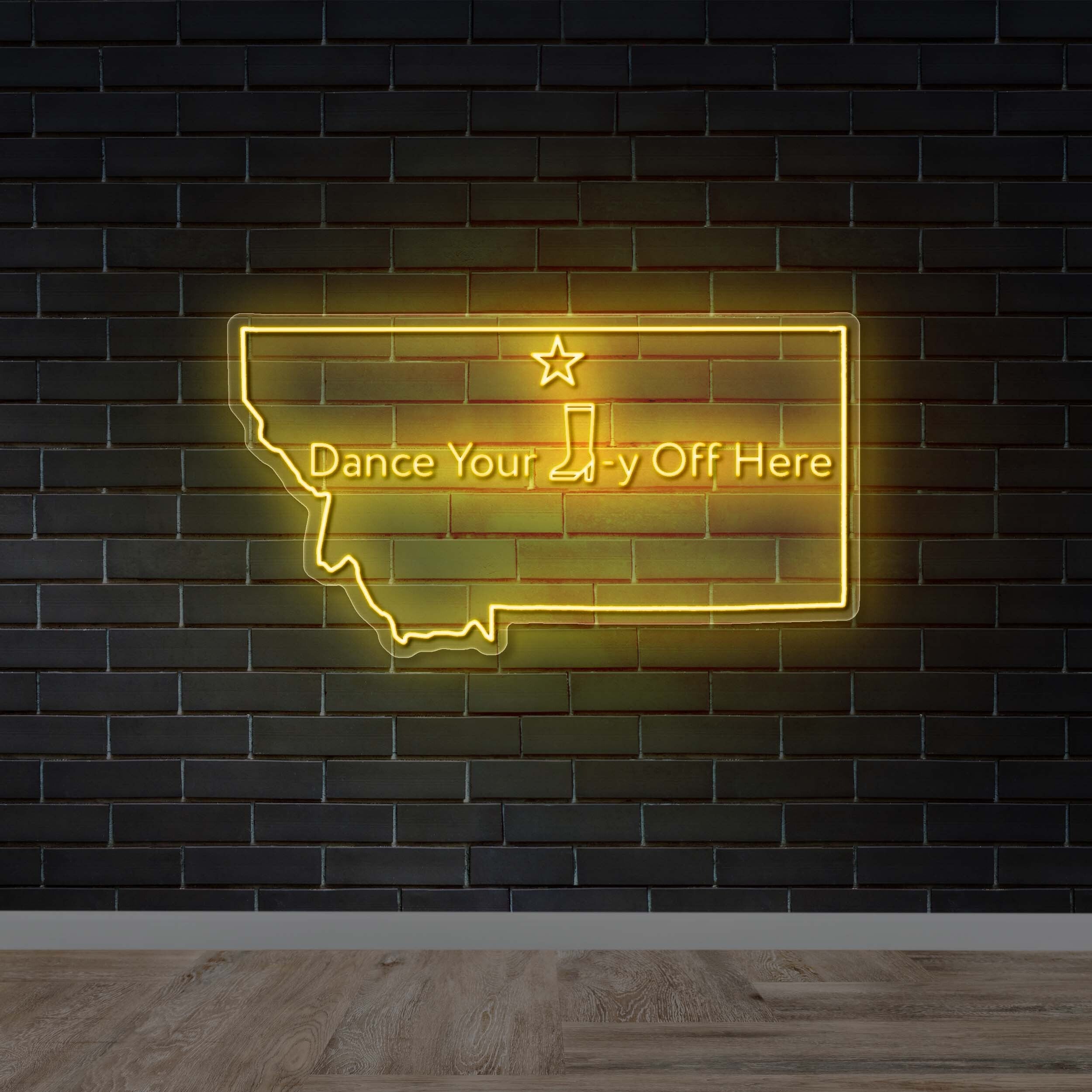 Dance Your Booty Off Here - Premium Neon Artwork
