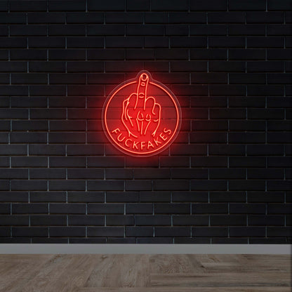 FUCKFAKES - Premium Neon Artwork