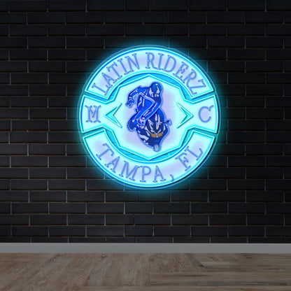 LATIN RIDERZ - Premium Neon Artwork