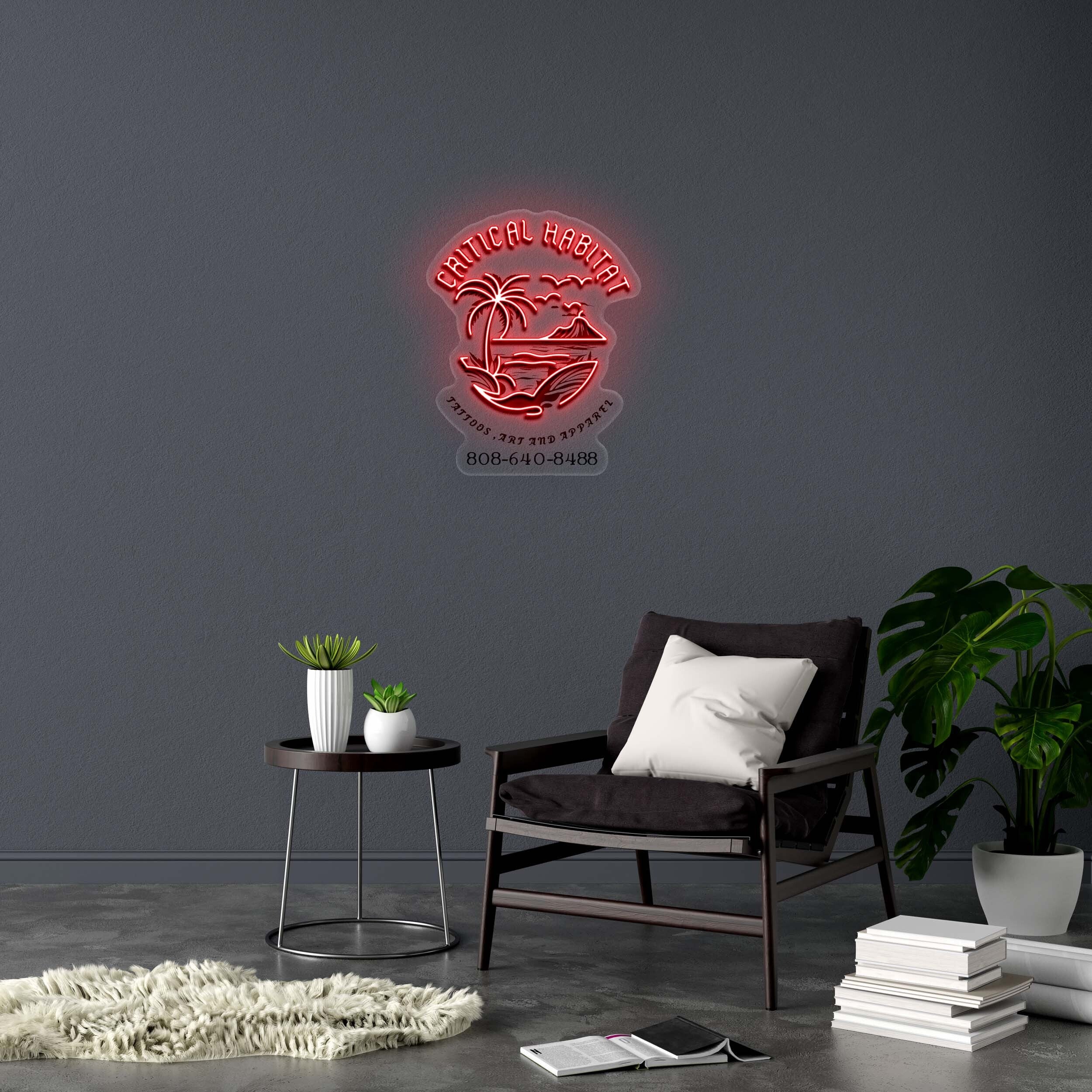 CRITICAL HABITAT - Premium Neon Artwork