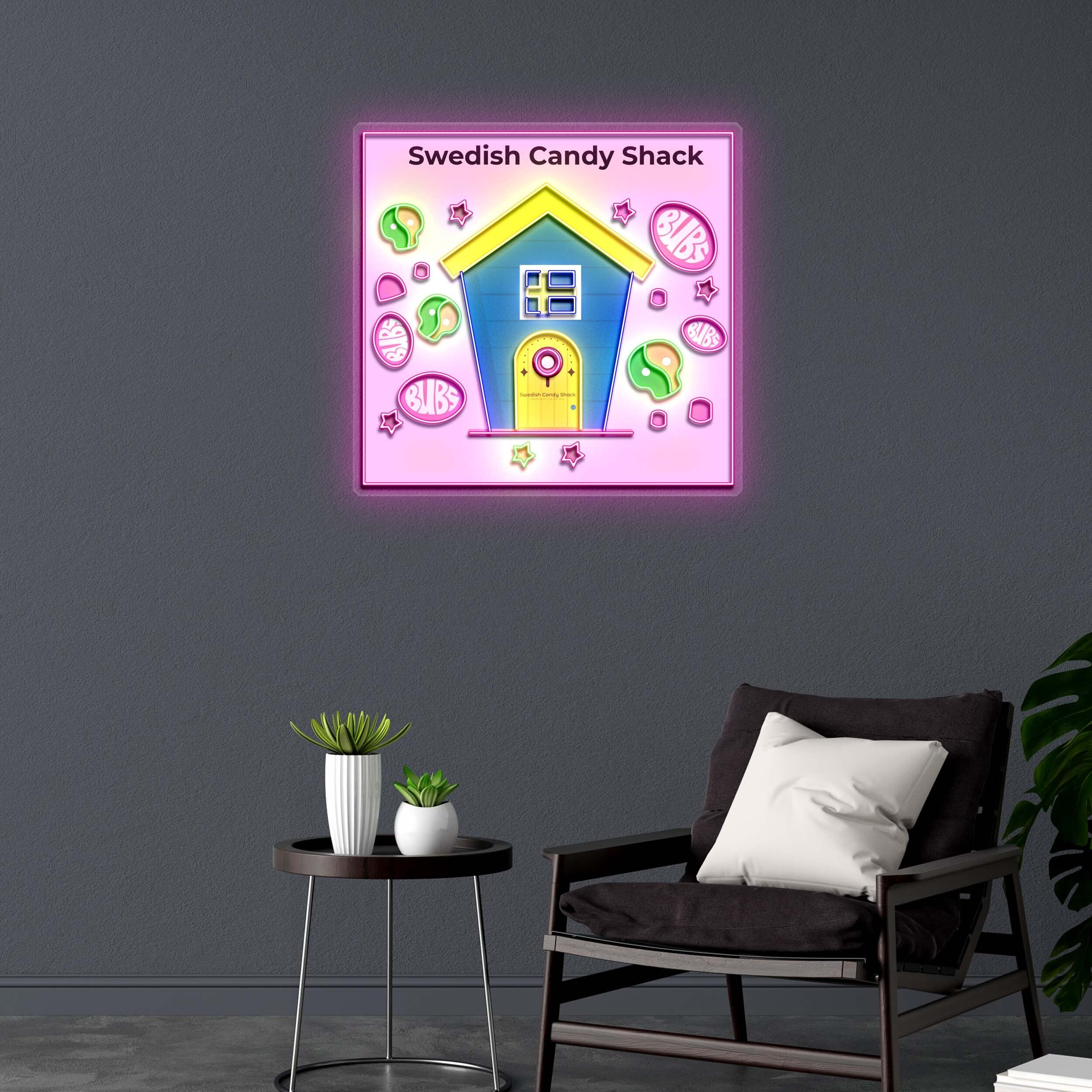 Swedish Candy Shack - Premium Neon Artwork