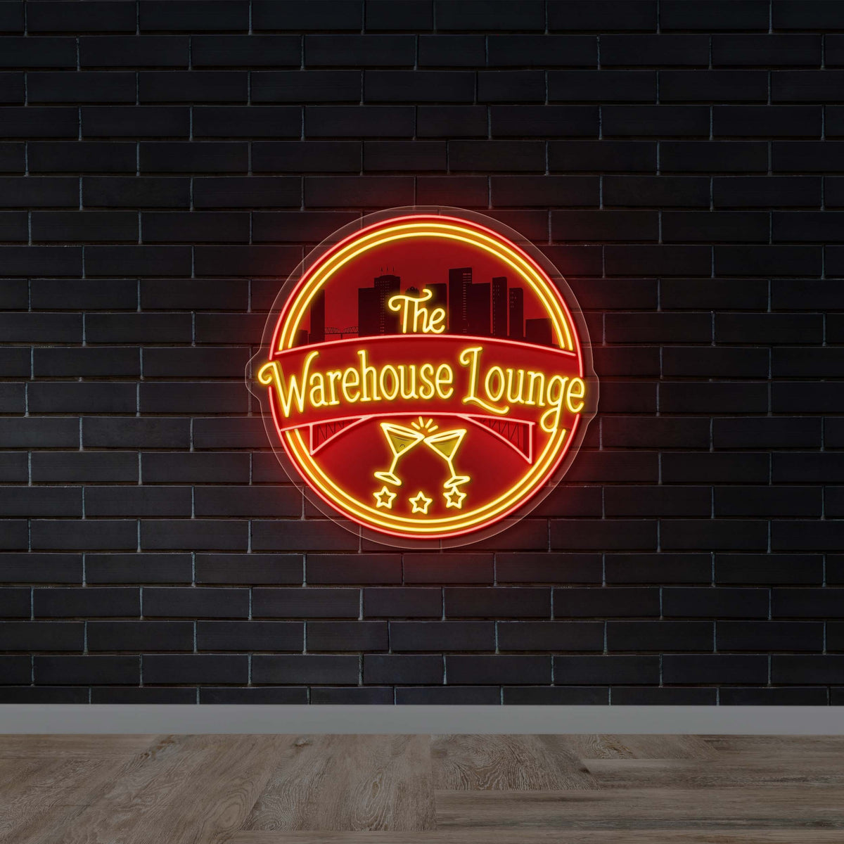 The Warehouse Lounge - Premium Neon Artwork