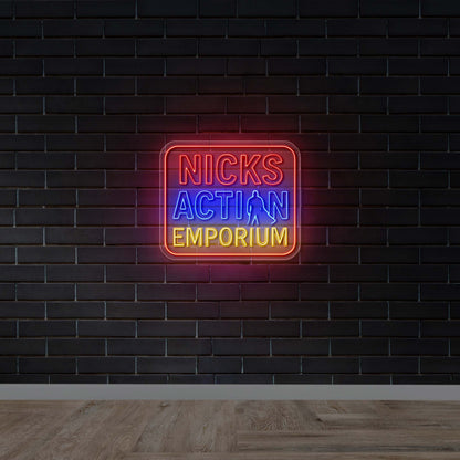 NICKS ACTION EMPORIUM - Premium Neon Artwork