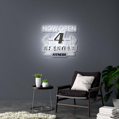 NOW OPEN 4 SEASONS FITNESS -  Premium Neon Artwork