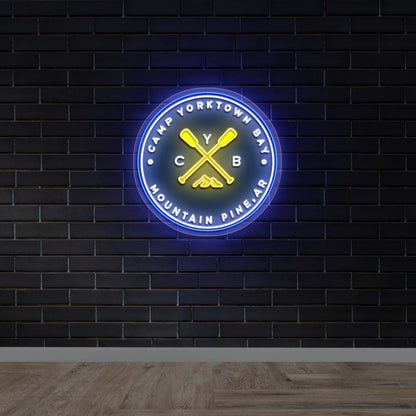 Camp Yorktown Bay Mountain Pine Ar - Premium Neon Artwork