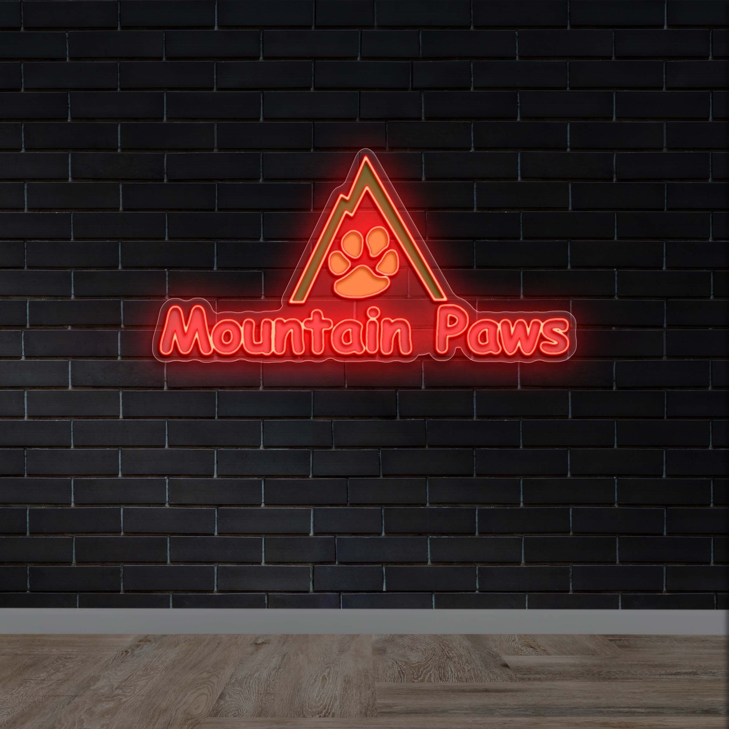 Mountain Paws - Premium Neon Artwork