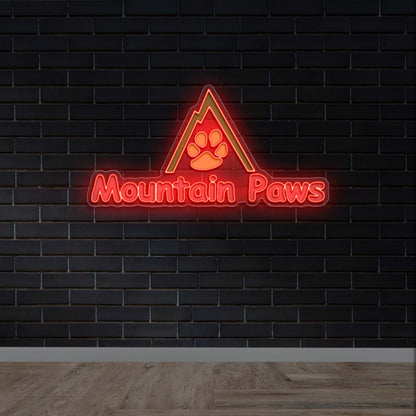 Mountain Paws - Premium Neon Artwork