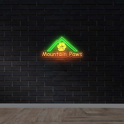 Mountain Paws - Premium Neon Artwork