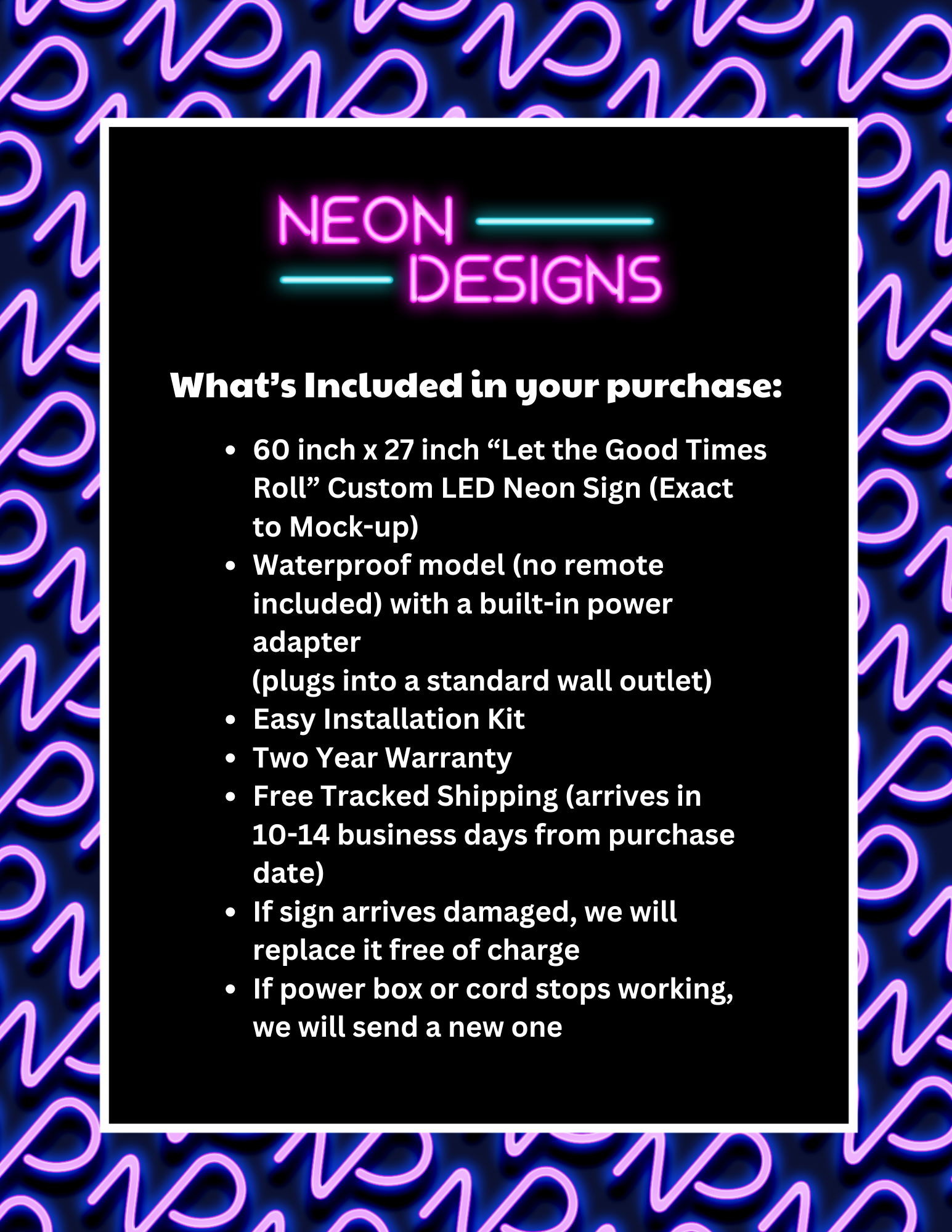 Let the Good Times Roll - Premium Neon Artwork