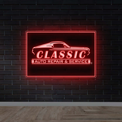 CLASSIC AUTO REPAIR & SERVICE - Premium Neon Artwork