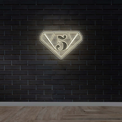 5 in a Diamond - Premium Neon Artwork