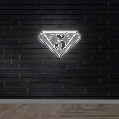 5 in a Diamond - Premium Neon Artwork