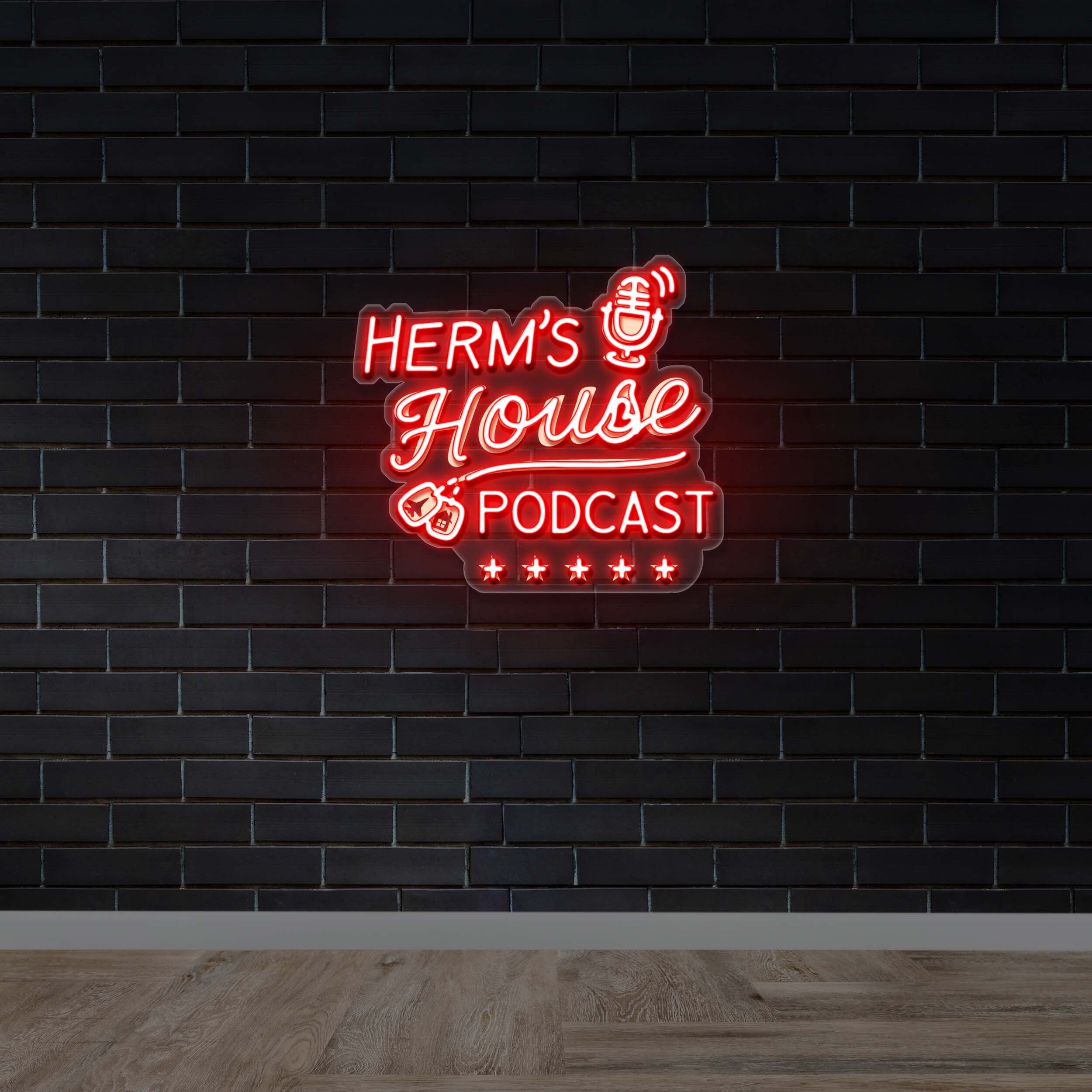 HERM'S HOUSE PODCAST - Premium Neon Artwork
