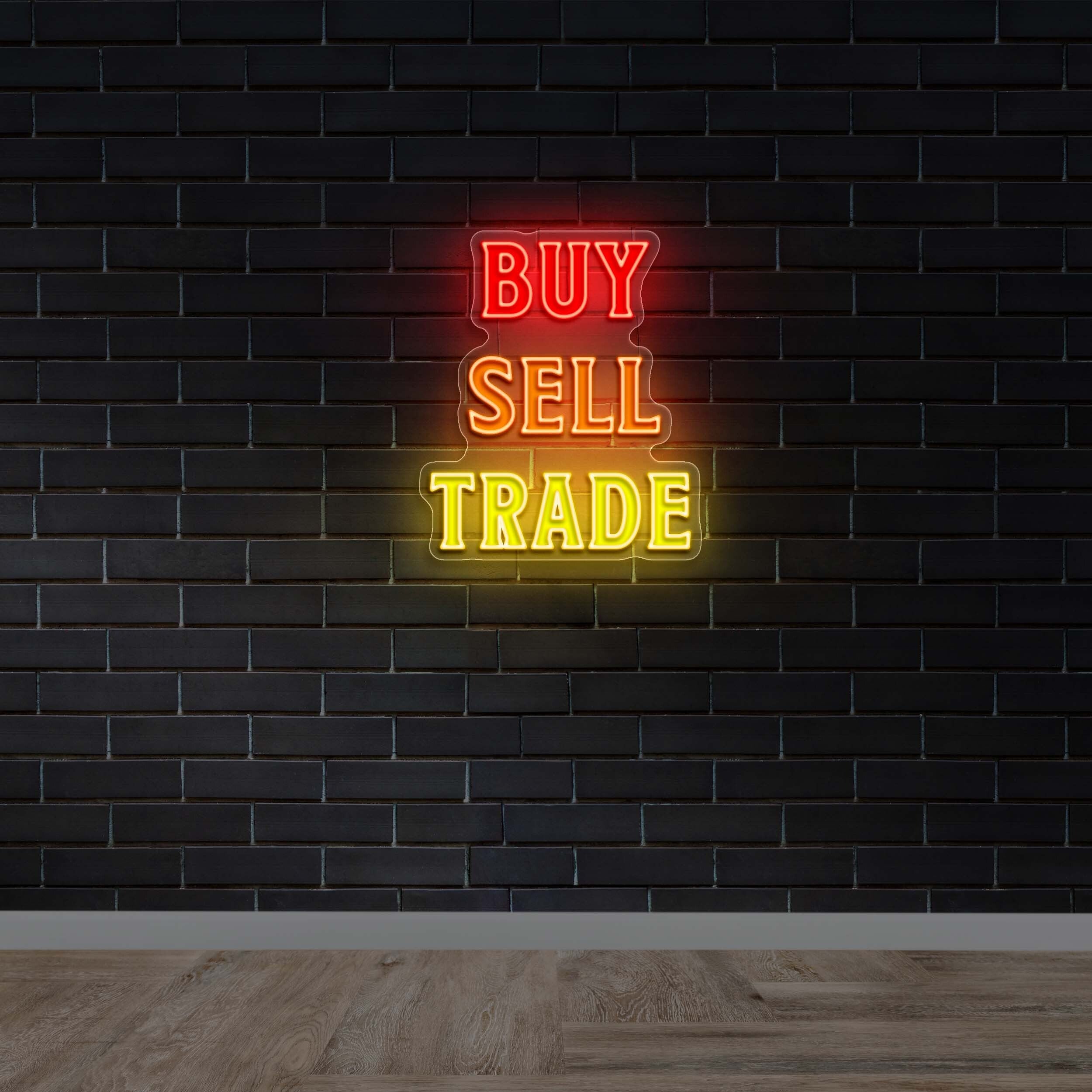Buy Sell Trade - Premium Neon Artwork