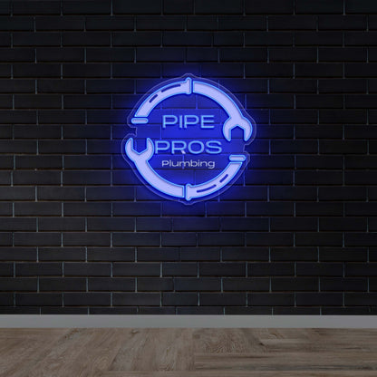 PIPE PROS Plumbing - Premium Neon Artwork