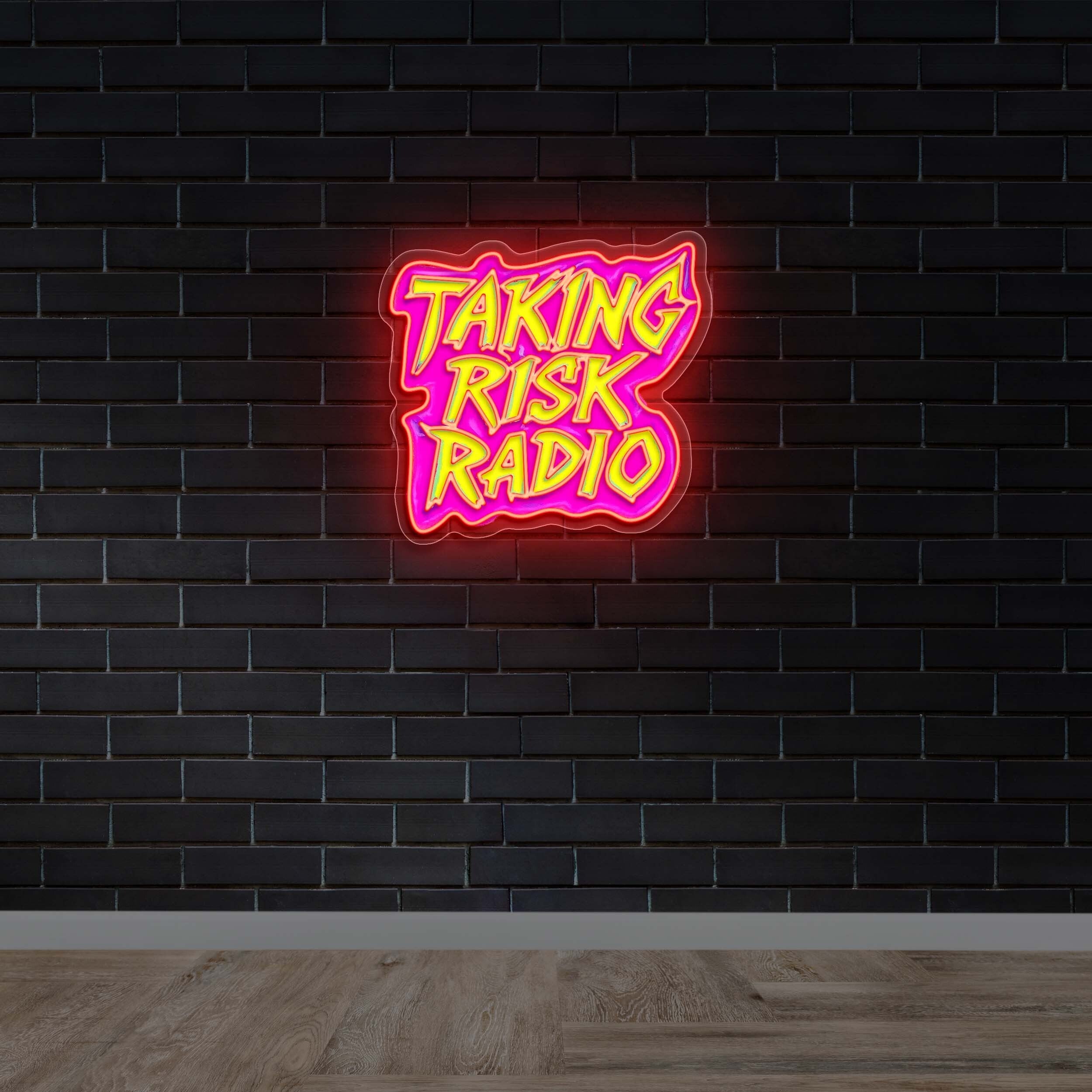 Taking Risk Radio - Premium Neon Artwork