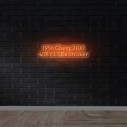 1956 Chevy 3100 -  Premium Neon Artwork