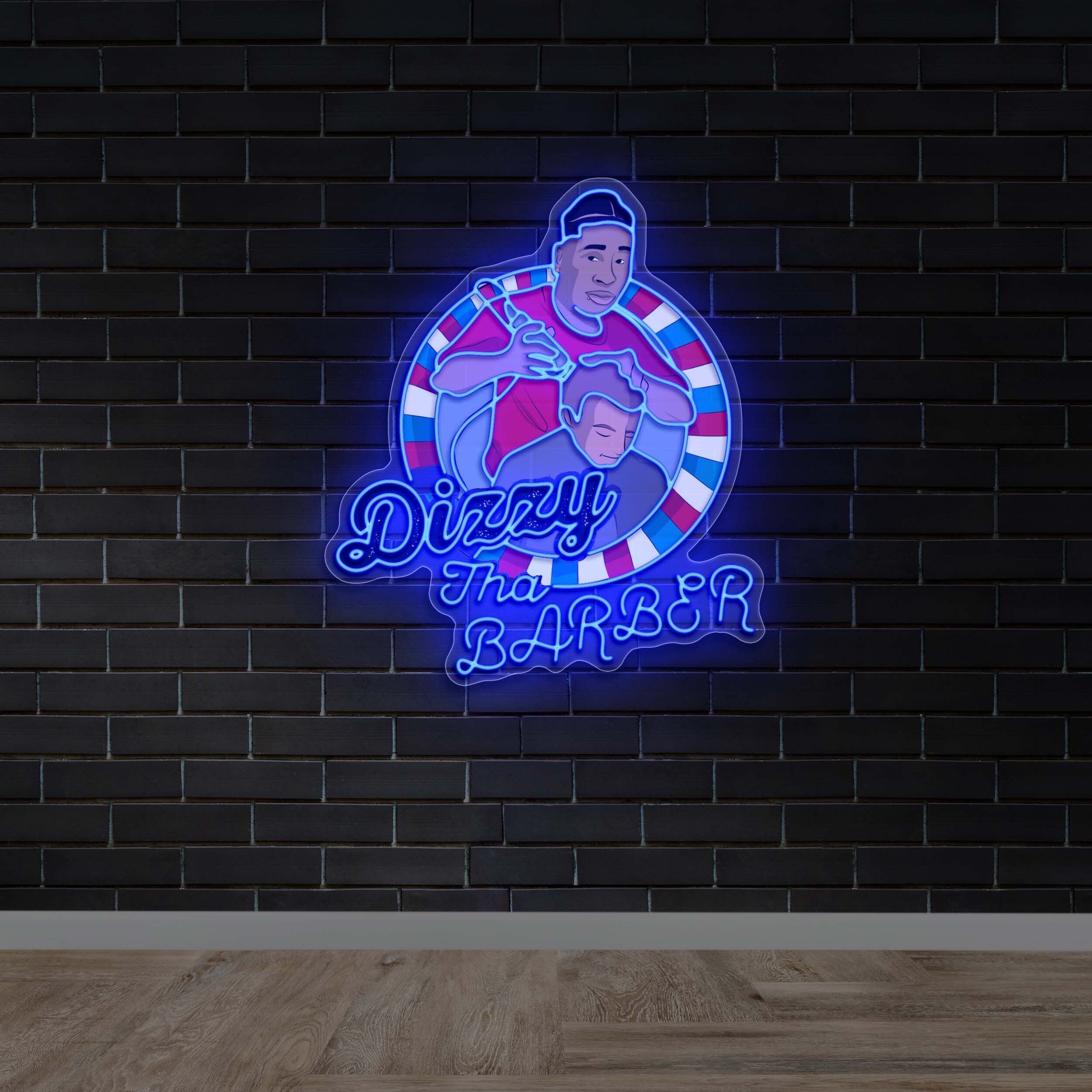 Dizzy Tha Barber - Premium Neon Artwork