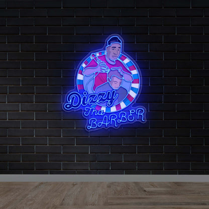 Dizzy Tha Barber - Premium Neon Artwork
