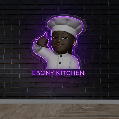 EBONY KITCHEN - Premium Neon Artwork