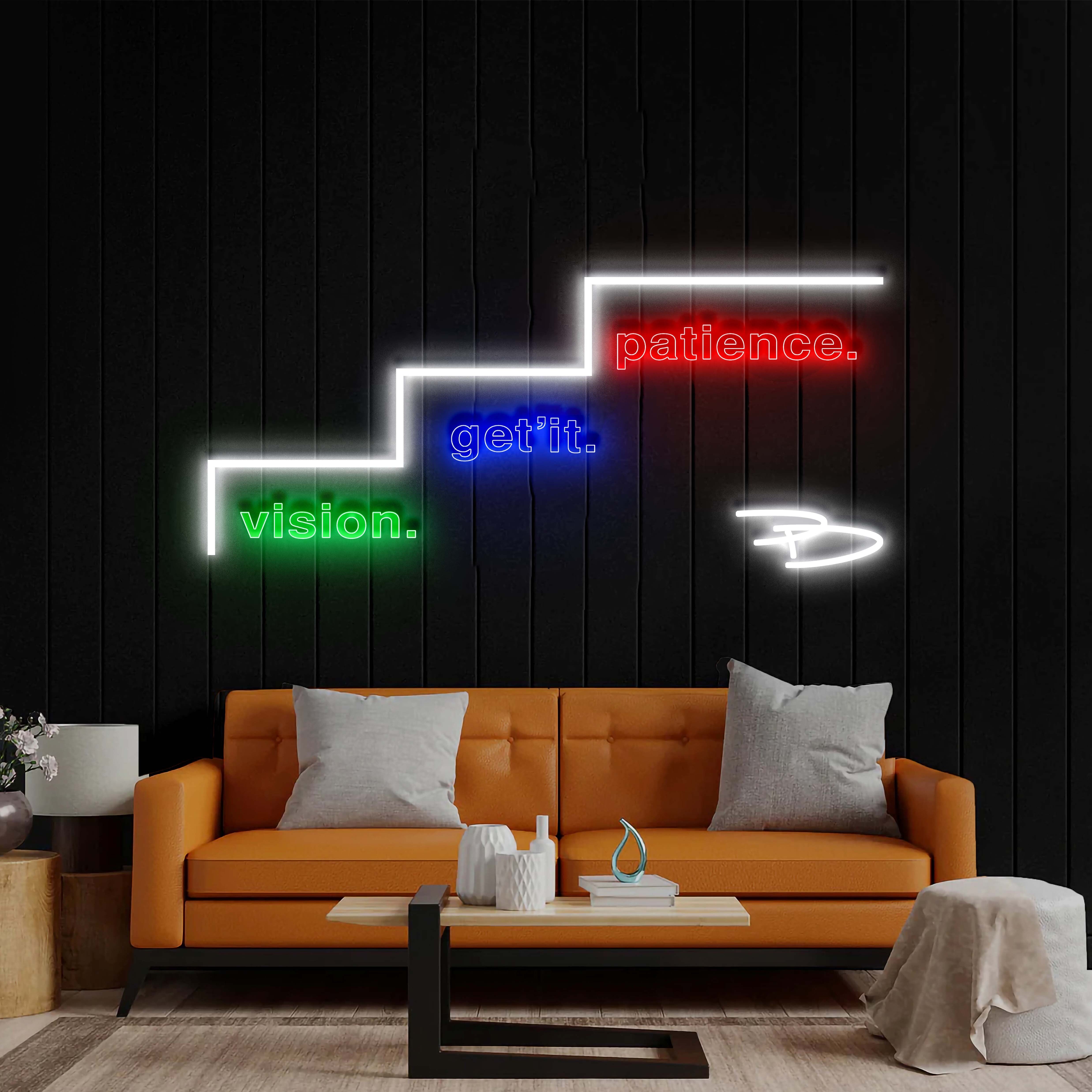 vision get'it patience - Premium Neon Artwork