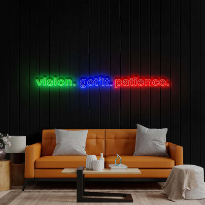 vision. get'it. patience. - Premium Neon Artwork