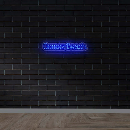 Gomez Beach - Premium Neon Artwork