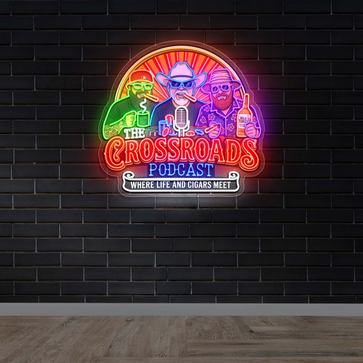 The Crossroads Podcast - Premium Neon Artwork