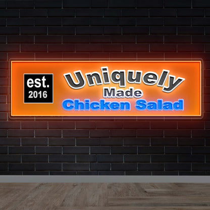 Uniquely Made Chicken Salad - Premium Neon Artwork