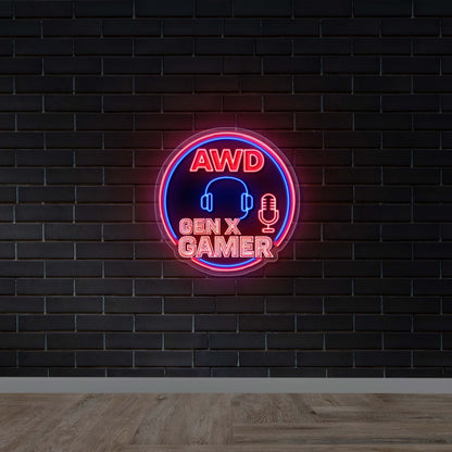 AWD GEN X Gamer - Premium Neon Artwork