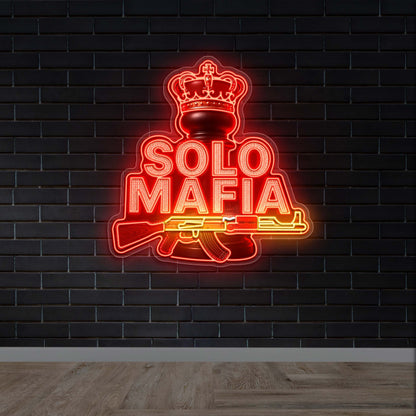 SOLO MAFIA - Premium Neon Artwork