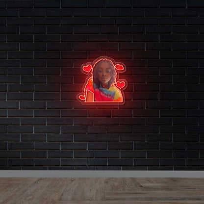 Hearts & Kisses - Premium Neon Artwork