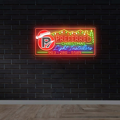Preferred Christmas Light Installers - Premium Neon Artwork