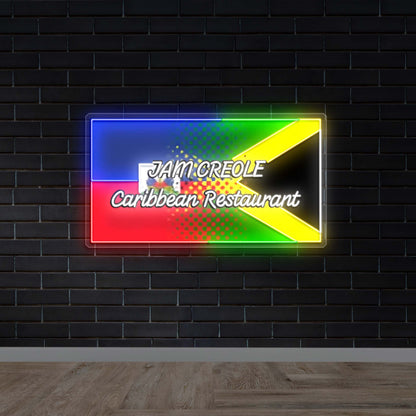 JAM CREOLE Caribbean Restaurant - Premium Neon Artwork