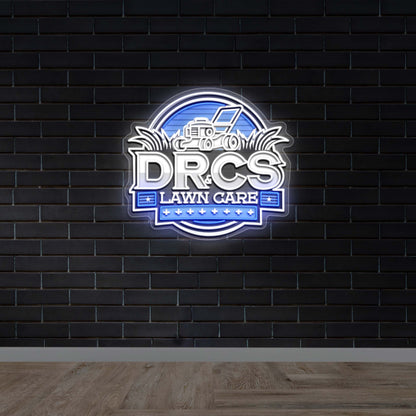 DR & CS Lawn Care - Premium Neon Artwork