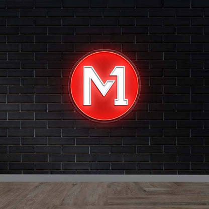 M1 Logo (Frontlit) - Premium Neon Artwork
