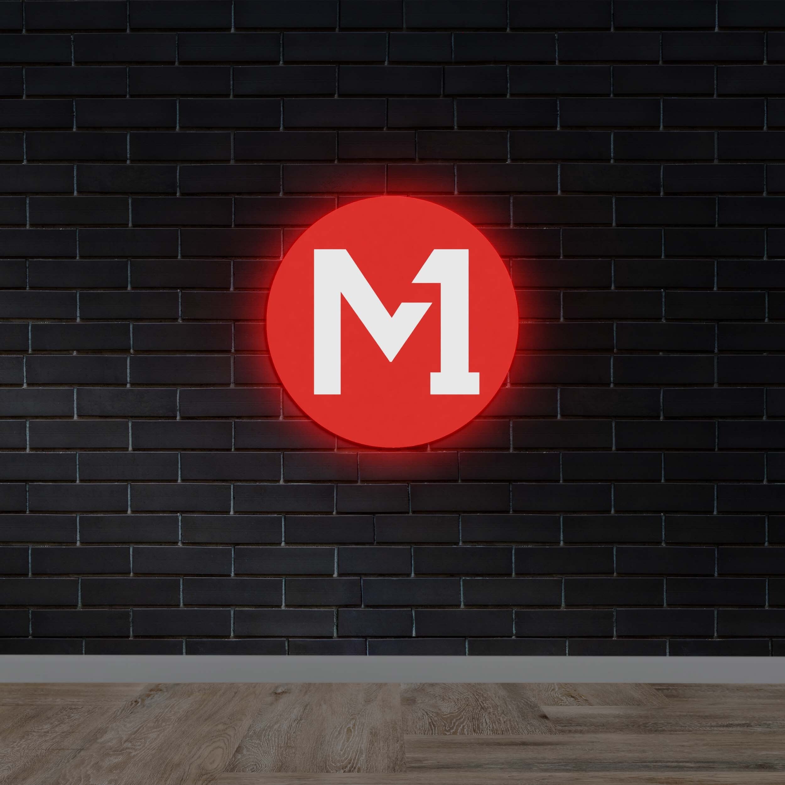 M1 Logo (Backlit) - Premium Neon Artwork